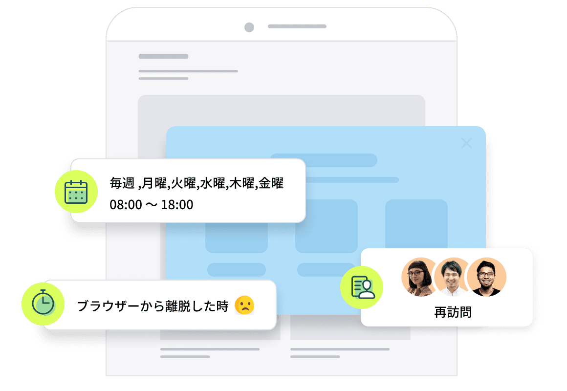 いつ?誰に?を適切に調整